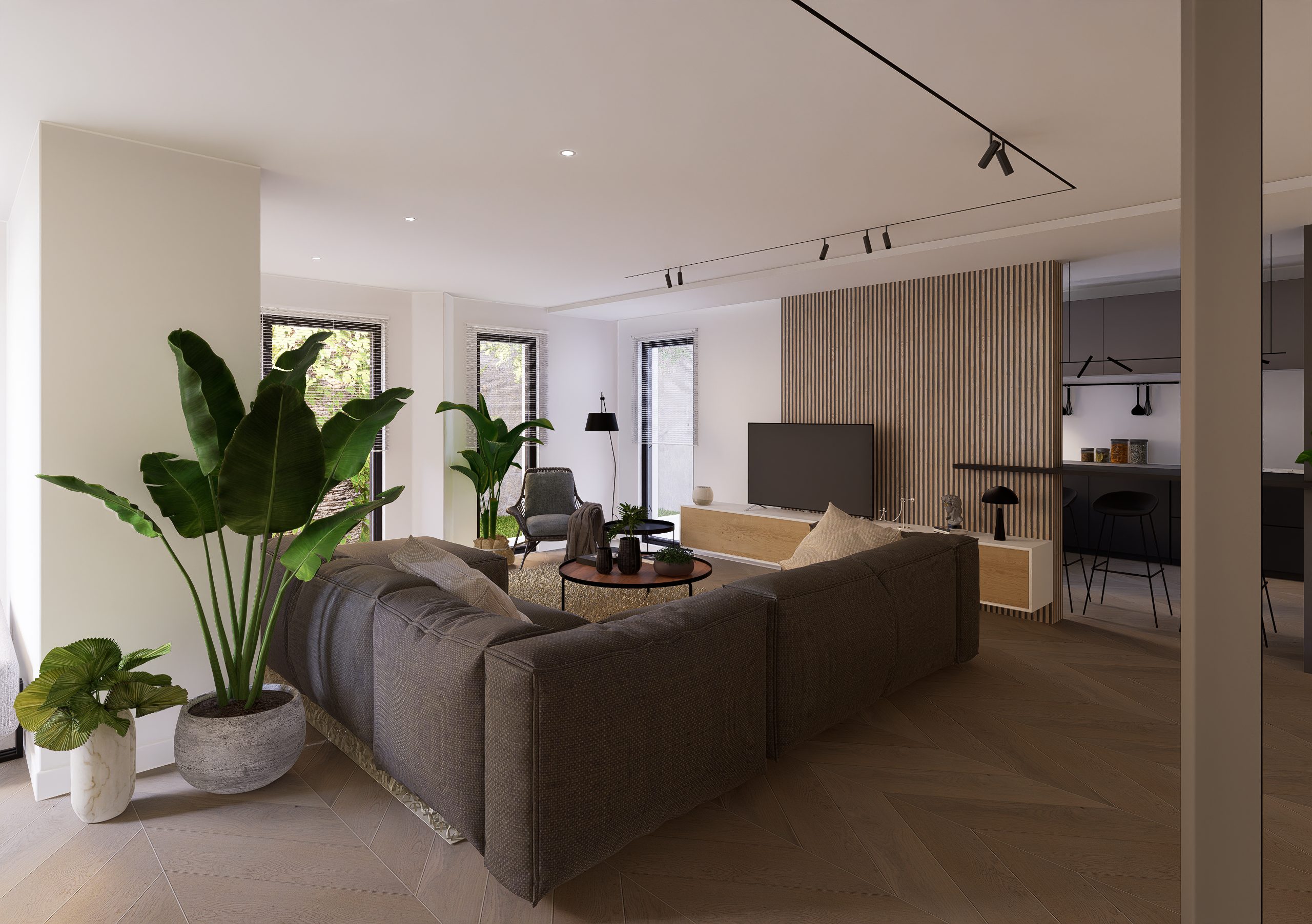 Appartement Poirson RDJ, aménagement intérieur par 1161 Studio à Alger — vue 2