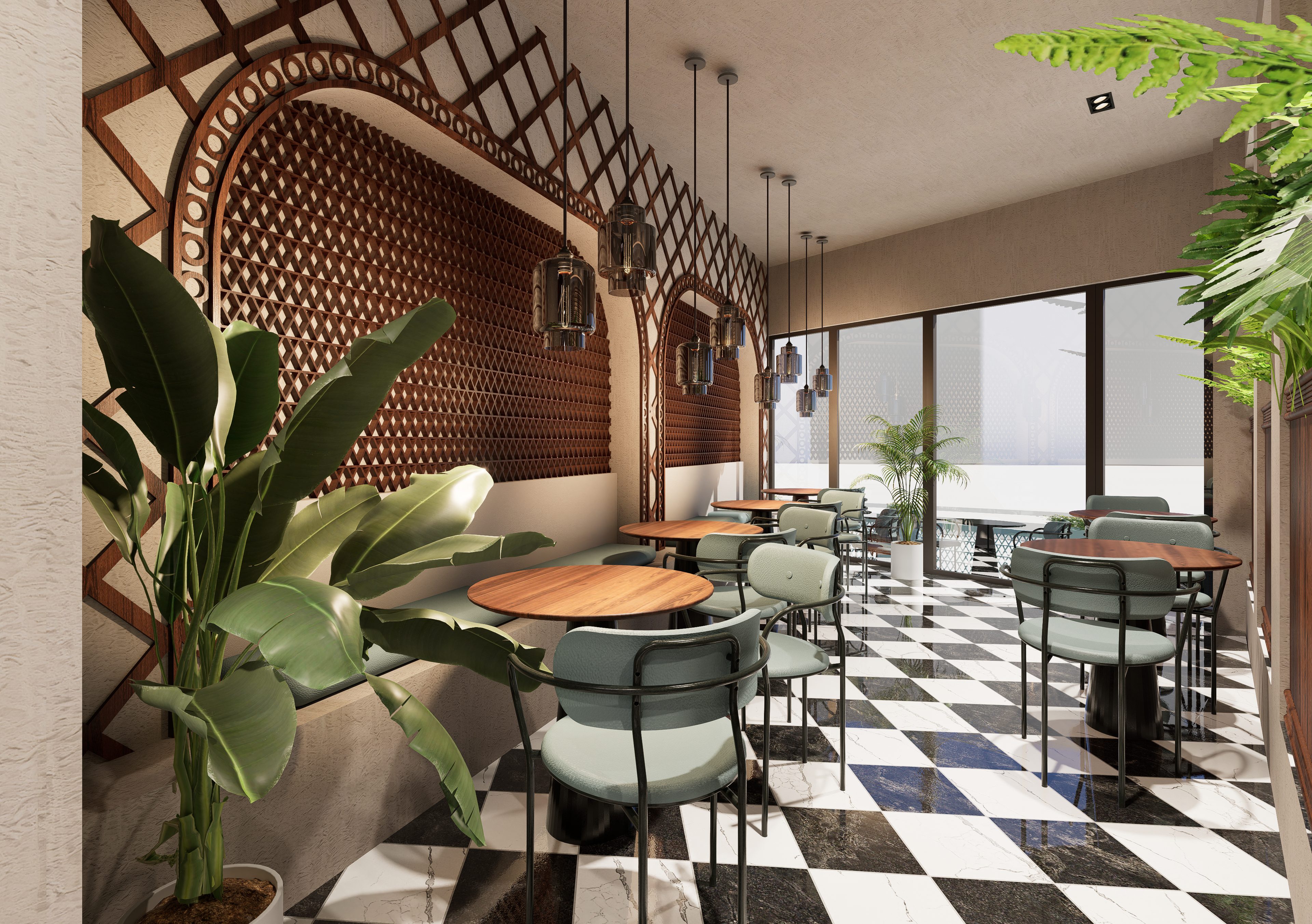 Bar Couscous, projet commercial par 1161 Studio à Alger — vue 3