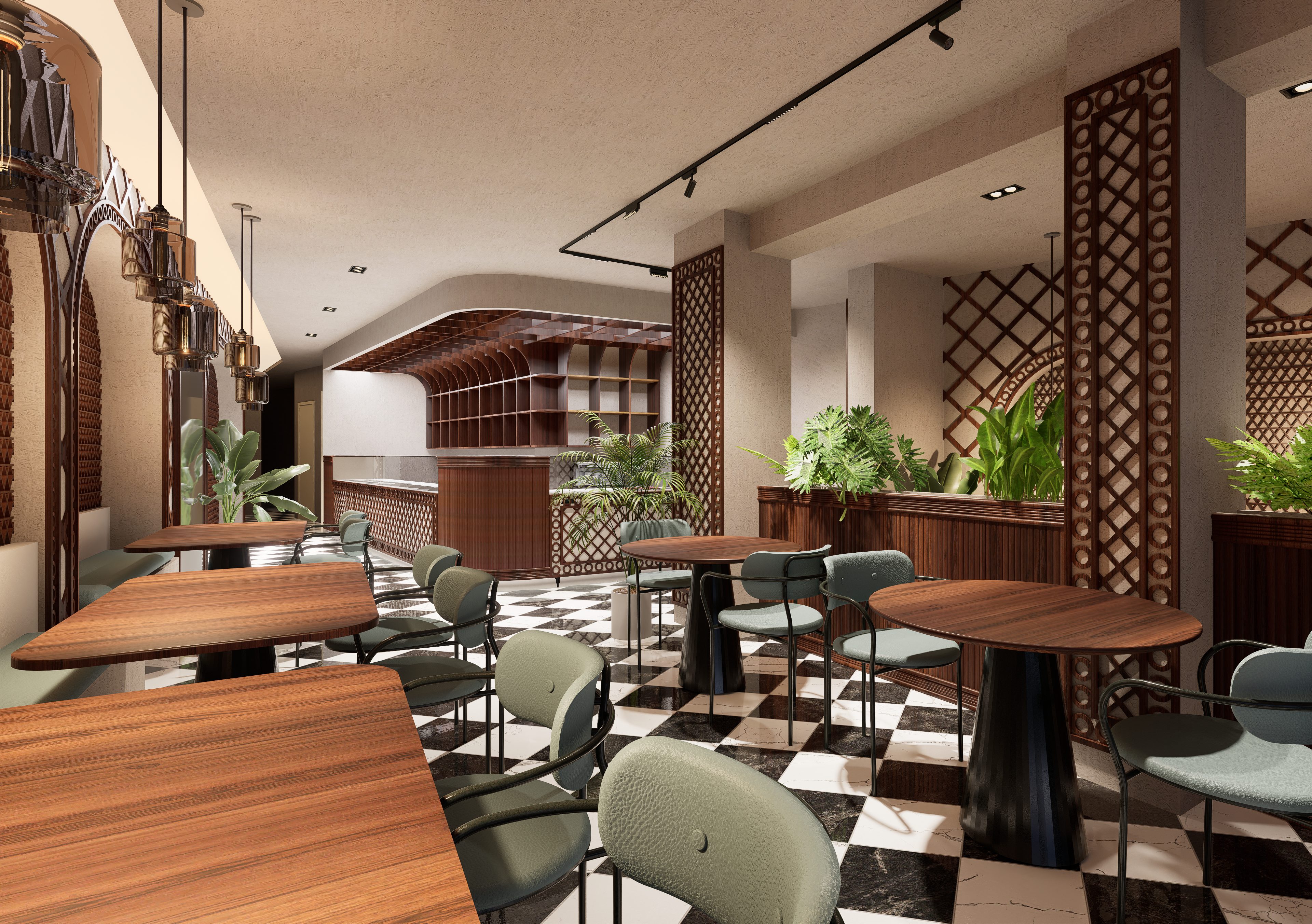 Bar Couscous, projet commercial par 1161 Studio à Alger — vue 4