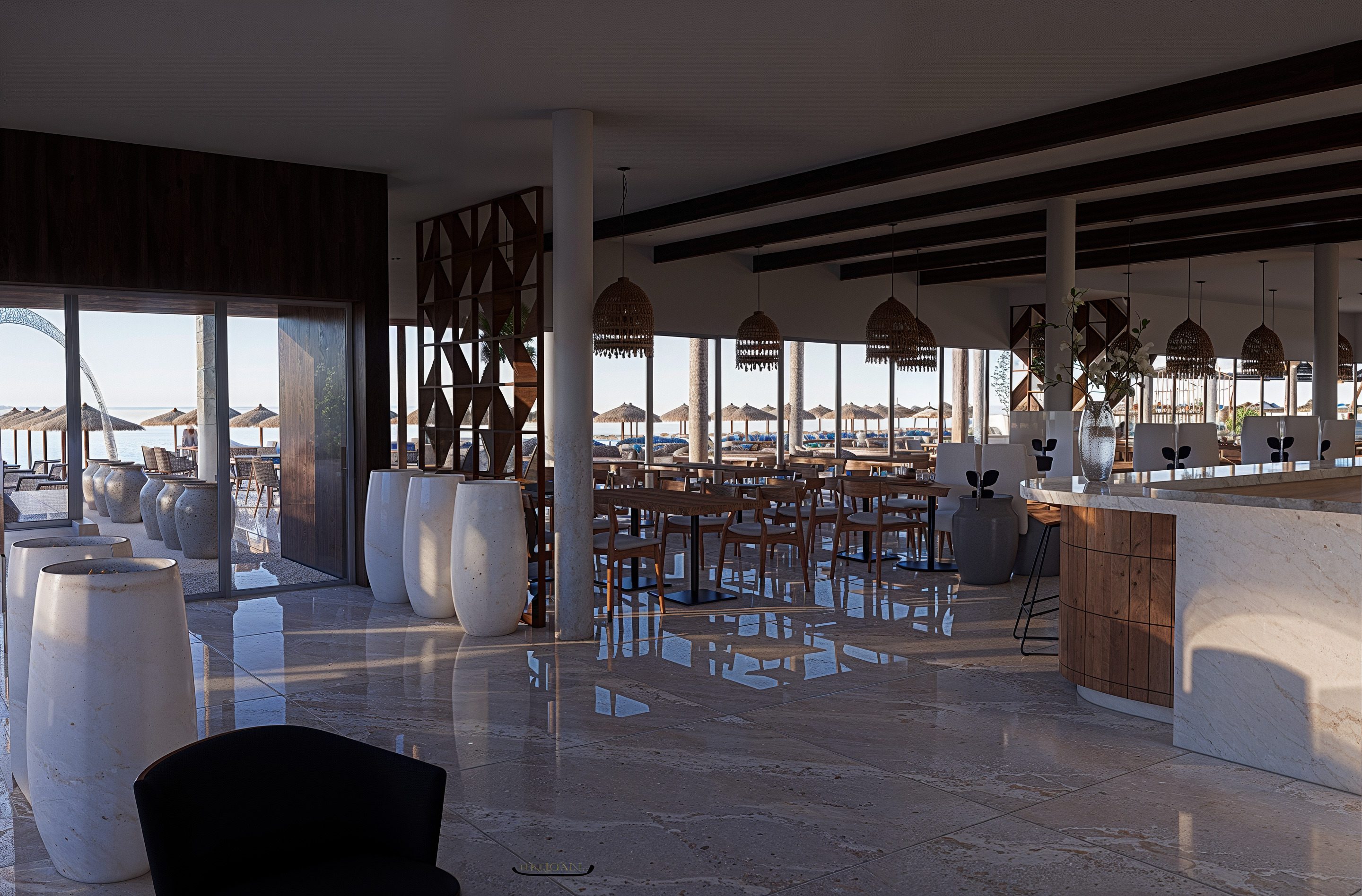 Plage Sheraton, projet commercial par 1161 Studio à Alger — vue 3